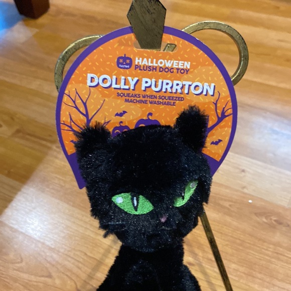 Fuzzyard  Plush  Black Cat Dog Toy With Squeaker. - Picture 3 of 5